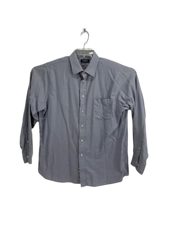 Chaps Other - Chaps 16 1/2  34/35 Grey Cotton Blend Long Sleeve Dress Shirt  25c